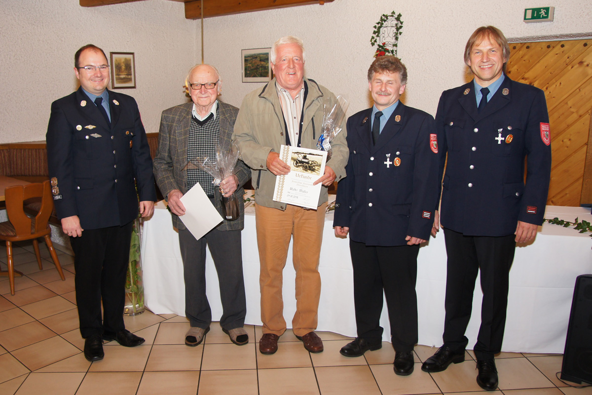 Andreas Freilinger sen. und Walter Müller sind seit 40 Jahren fördernde Mitglieder