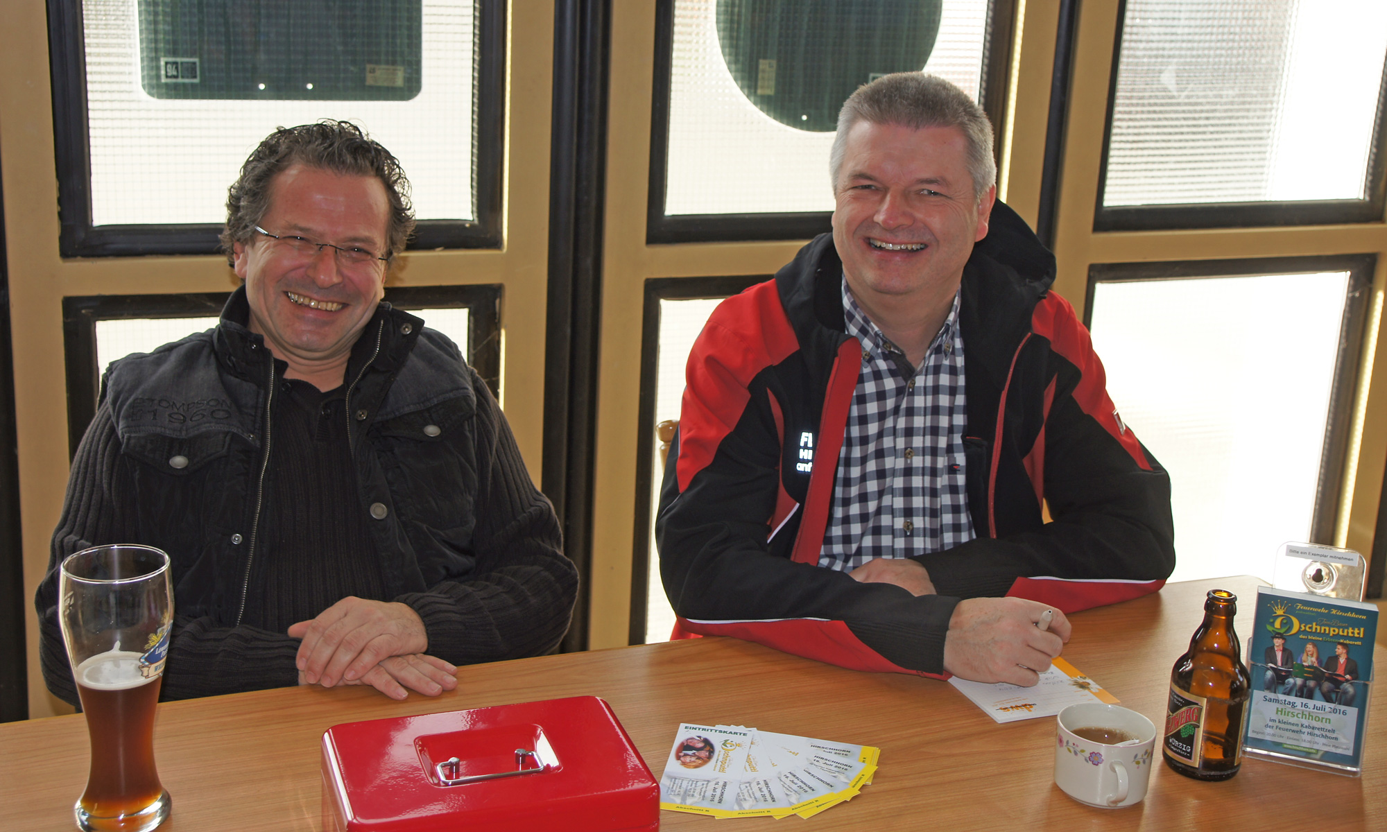 Die Kabarettorganisatoren Christoph Zöllner und Manfred Nußbaumer