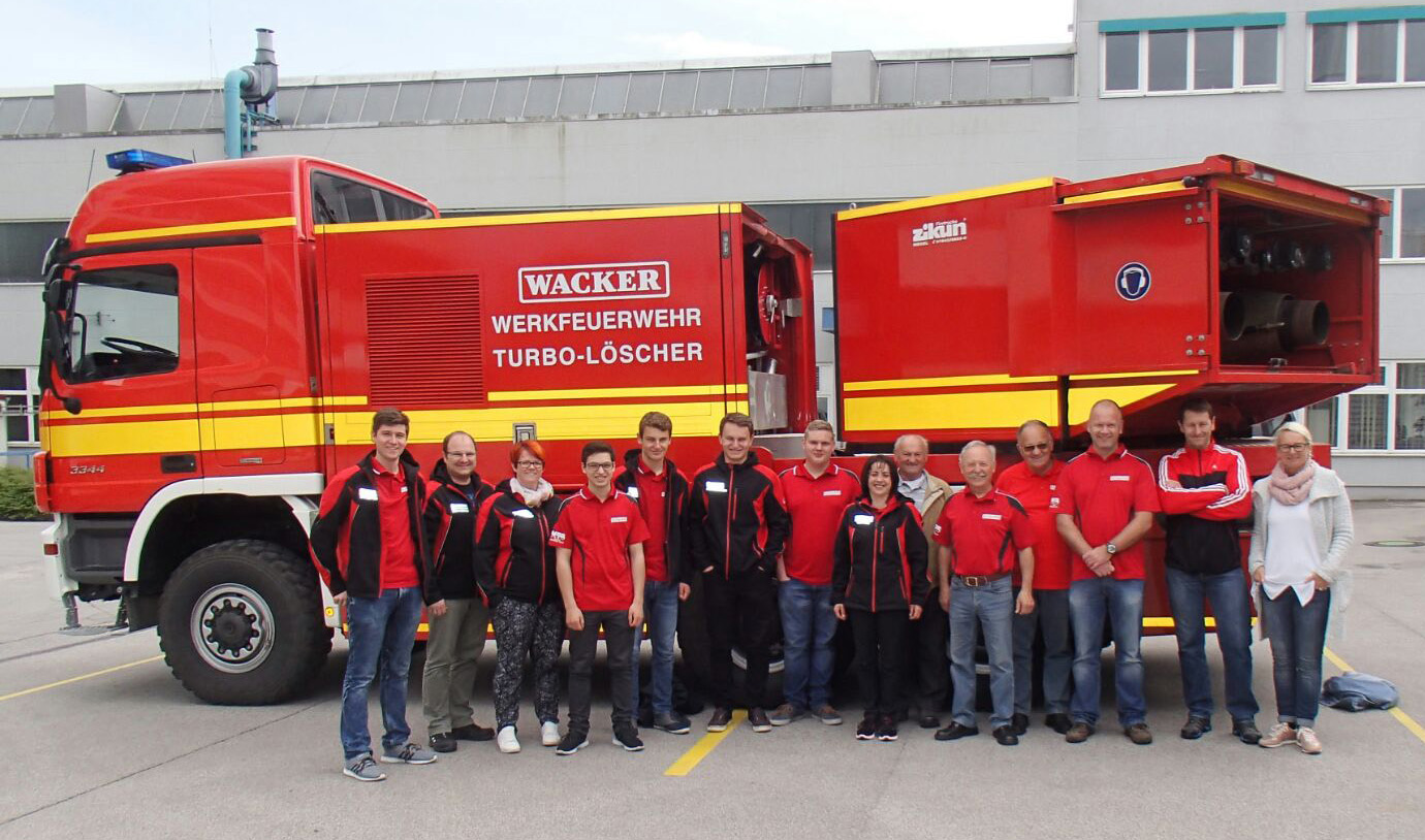 Feuerwehr Hirschhorn bei der Werkfeuerwehr Wacker in Burghausen am 14.05.2016